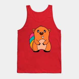 Sweet squirrel with a colorful tail Tank Top